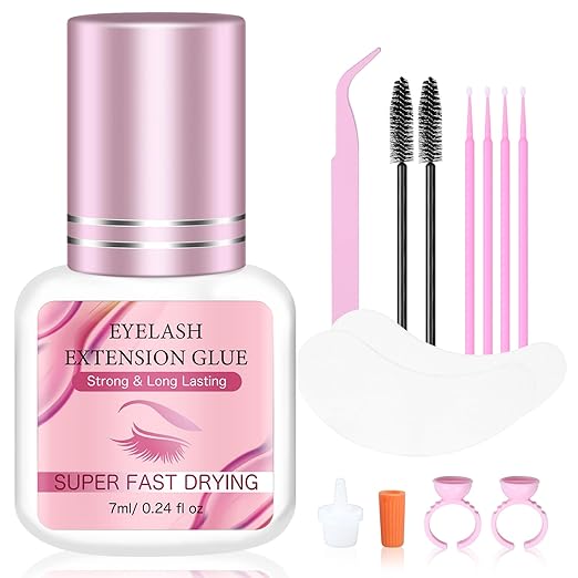 7ML Eyelash Extensions Glue Black - 1-2s Drying