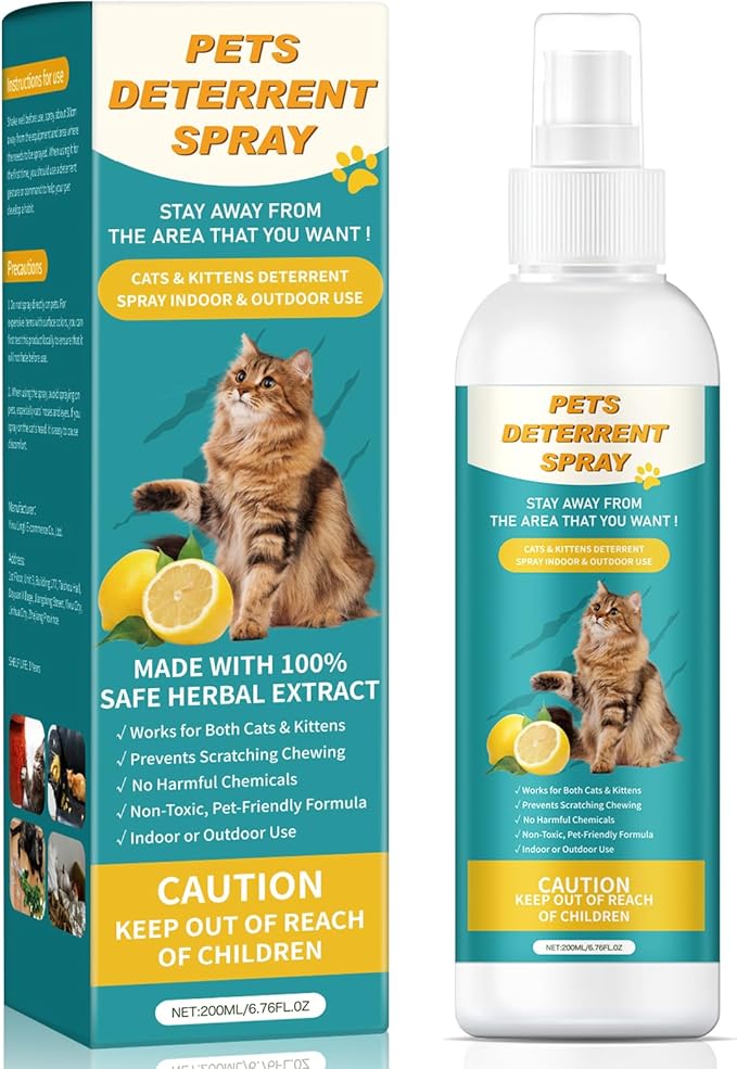 Cat Deterrent Spray 200ML, Cat Repellent Spray –